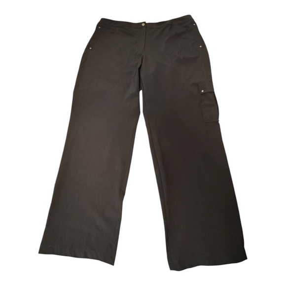 Chico’s Zenergy Black Lightweight Neema Carley Cargo Pocket Pants Size 3 Size 16 - Picture 1 of 6